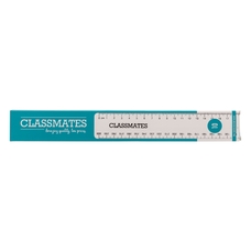 Classmates Shatter Resistant Ruler - Clear - 300mm/30cm - Pack of 10